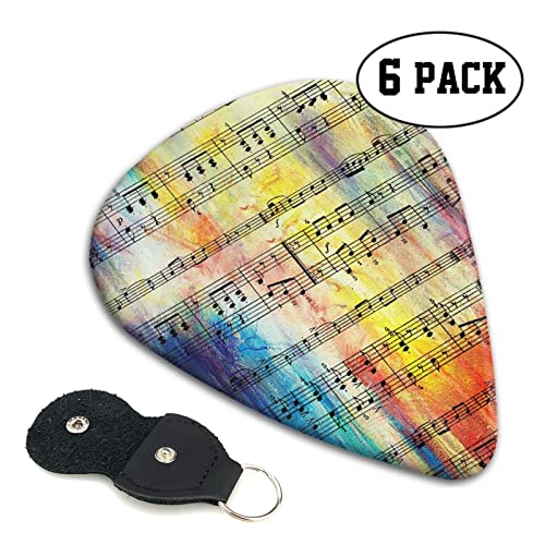 Lot de 6 médiators vintage imprimés note de musique avec boîte de rangement pour guitare acoustique et électrique - Les Beatles, Paul McCartney, John Lennon, RIngo Starr, George Harrison Lot de 6 médiators vintage imprimés note de musique avec boîte de rangement pour guitare acoustique et électrique – Image 3