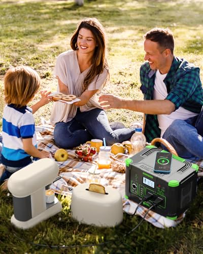 Image of Solar Generator 1000W (Peak 2000W), 999Wh Portable Power Station with 120V Pure Sine Wave AC Outlets, 60W USB-C PD Fast Charging, for Home Backup, RV Camping, Travel & Emergency Off-Grid Living
