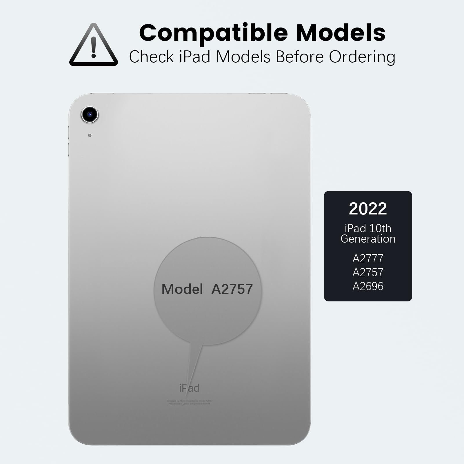 Nillkin for iPad 10th Generation Case with Keyboard (10.9”, 2022), 7 Backlight Colors, Precise Trackpad, Pencil Holder, Slide Camera Cover Compatible with iPad 10 Gen Keyboard Case, Grey