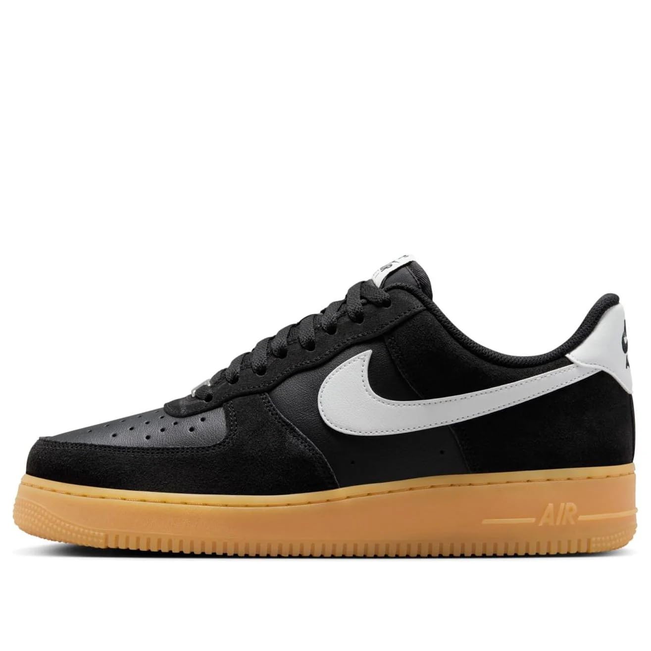 Nike Air Force 1 '07 LV8 Men's Shoes (FQ8714-004, Black/Gum Light Brown/Summit White)