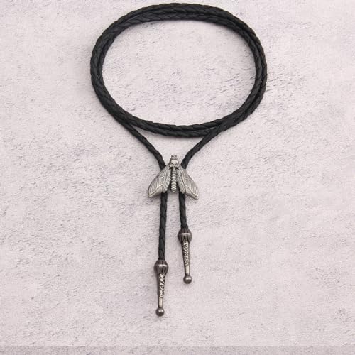 Image of GelConnie Bolo Ties for Men Women Western Cowboy Tie Mens Western Necklace Leather Necktie Gold Bolero Tie Cowboy Necklace