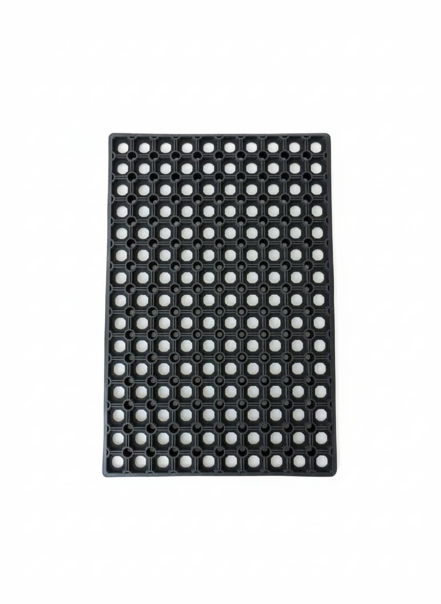 Rubber Door Mat, All Purpose Solid Pattern, Black, 40 x 60 cm, Indoor Outdoor Entrance Mat-image-23