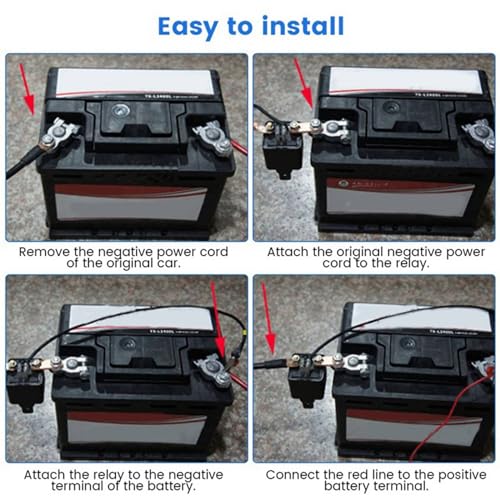 Relais de commutation de batterie 12V 200A avec interrupteur d'isolement télécommandé - 3