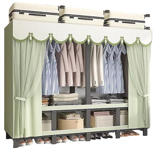 WAZCSD Armario de Tela Plegable Guardarropa
