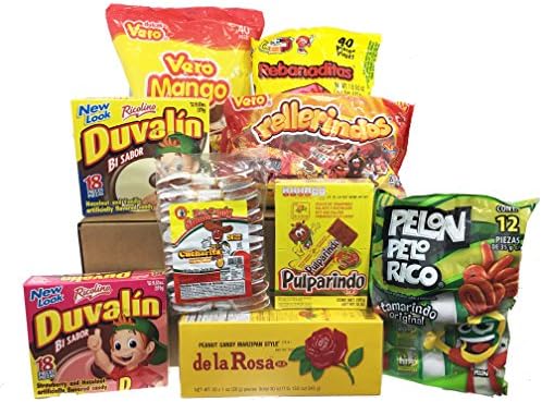 Mexican Candy Bundle - Duvalin, De La Rosa, Rebanaditas, Rellerindos, Pulparindo, Vero Mango, Cucharita, Pelon Pelo Rico