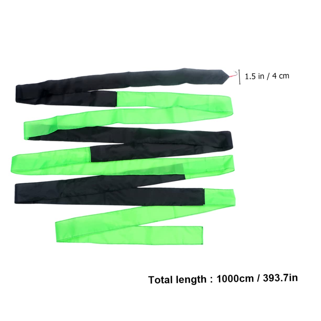 Veemoon 10m Green Kite Tail Streamer - Flat Ribbon Kite Tail for Enhanced Flight Stability and Visual Appeal - for All Kites and Outdoor Fun