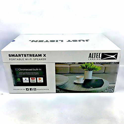 Altec Lansing Smartstream X Portable Wi-fi Speaker with Google Chromecast - Waterproof Bluetooth Speaker with Google Assistant Built-in