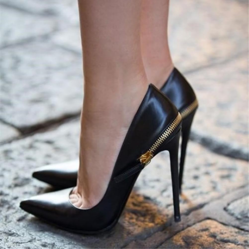 Décolleté in Pelle Verniciata con Punta desséxy da Donna, Tacco 4,72 pollici/12VM, Scarpe da Cerimonia per Abiti da Sposa