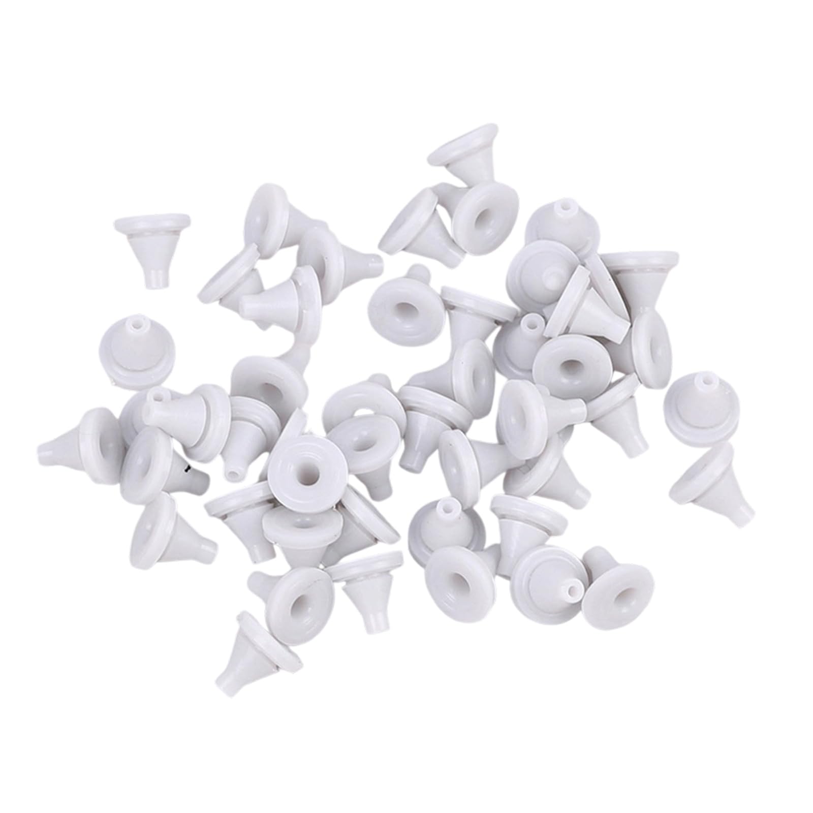 Ljmyy White 100Pcs Shower Head Nozzles Replacement Showerhead Sprays Hole Silicone Nozzle Universals Sprinkler Spout Round Tip