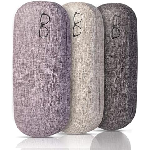 RayLove 3-Pack Hard Shell Eyeglasses Case Large Reading Glasses Hard Case Cover