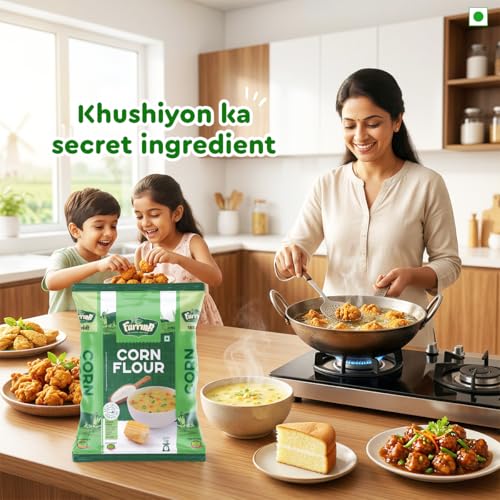 Image of FarrmB Corn Flour | 100% Pure & Natural | Ideal for Soups, Gravies & Baking (1kg)
