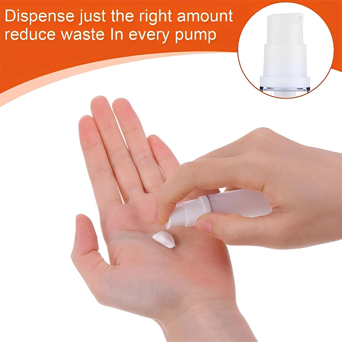 HAGNA 10 Pezzi 10 Ml Riutilizzabile Portatile Contenitore Pump, Airless Pompa Bottiglia, Per Crema Per Lozione Essenza Fondotinta