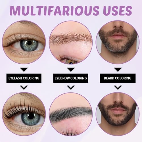PERMANIA Lash Tint Kit, Eyelash Tint & Eyebrow Tint Black, 2 in 1 Lash and Brow Dye Kit, Natural-Looking Color - Image 4