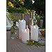 Produktbild KAMACA Outdoor LED Kerzen im 3er Set batteriebetrieben inkl. Timer Kerze flackernd für Innen und Außen Bereich Outdoor (3er Set Weiss)
