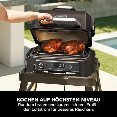 Ninja Woodfire XL Röst- & Räucher-Grillrost, perfekt zum Räuchern großer Fleischstücke, leicht zu reinigen, offizielles Zubehör, kompatibel mit Ninja Woodfire XL BBQ Grill OG850/OG901, XSKOGXLRSRKEU