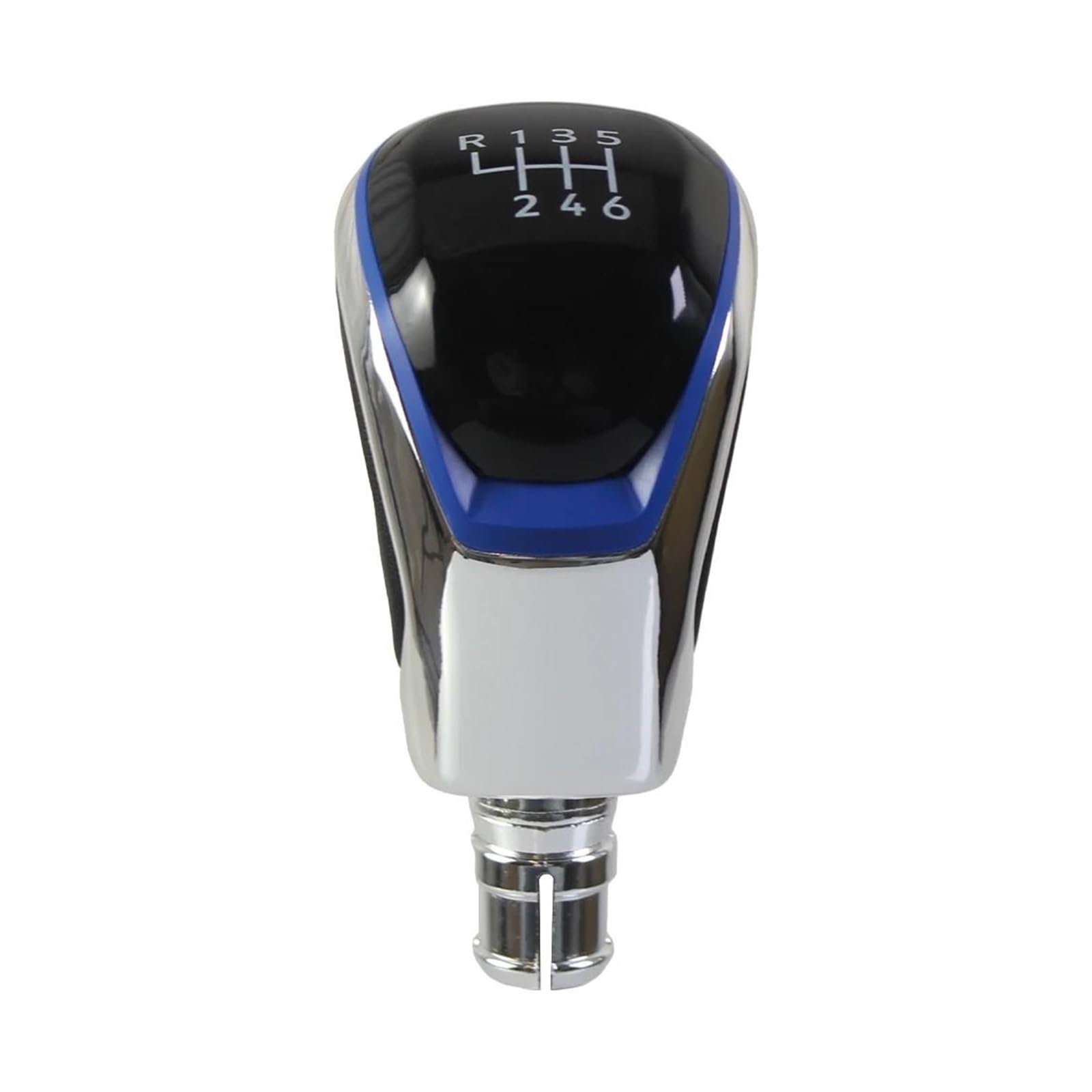 AHRPKAMERD Gear Shift Knob 1PCS for Golf 8 Manual 5 Speed 6 Speed 12mm Gear Shift Knob Shift knob(Silver-Blue 6Speed)