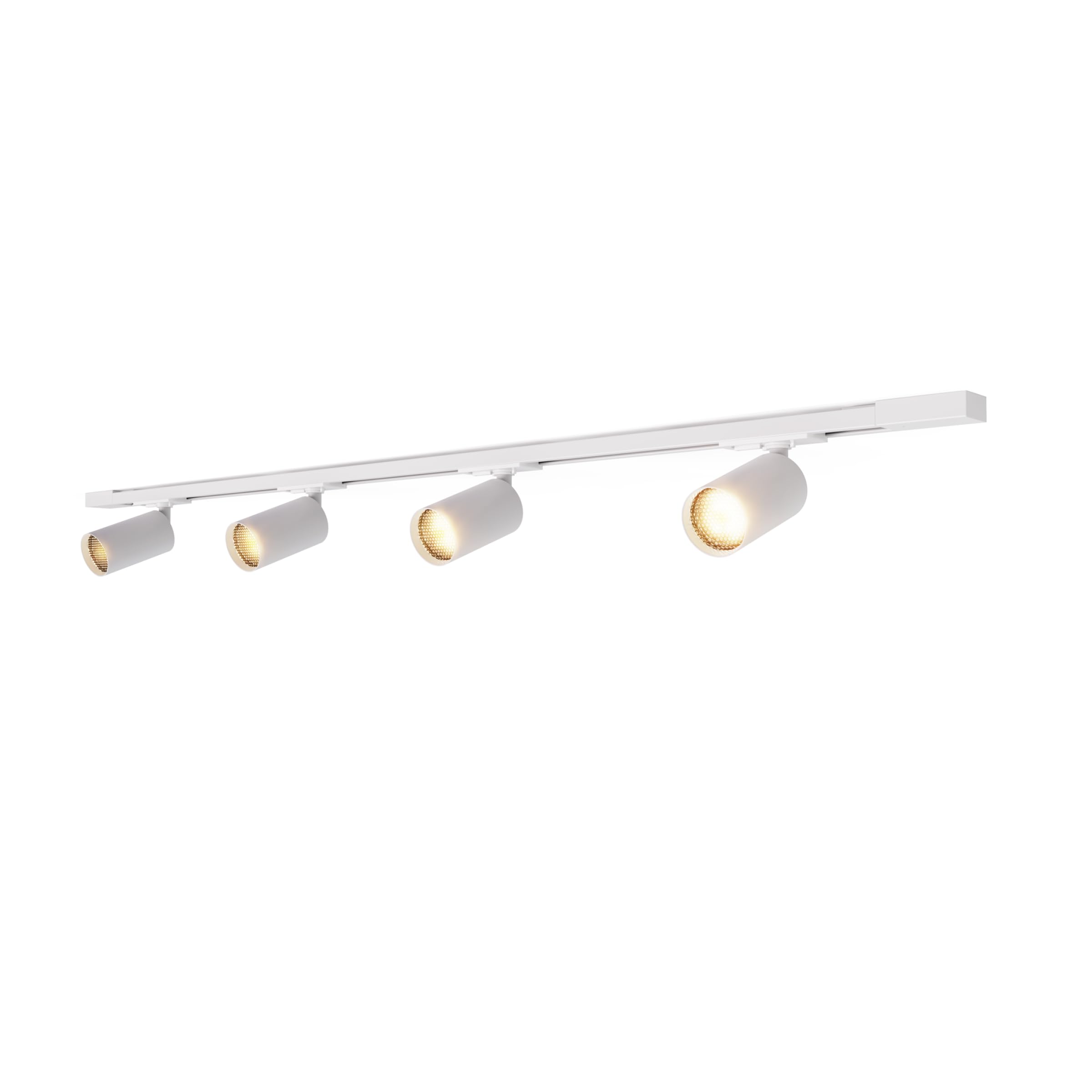CALEX Sistema de carril LED, 2 m con 4 focos GU10 orientables, color Blanco, lámpara de techo moderna