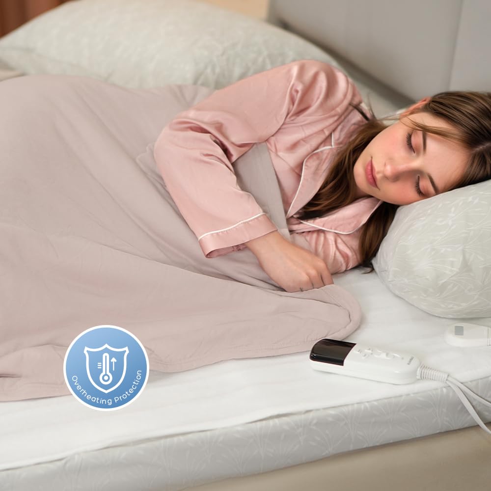 Couverture chauffante Couverture électrique Coussin chauffant 150 * 80cm Coussin de matelas thermique Table de massage Chauffe-corps Chauffe-lit 3 niveaux de chaleur Sous-couverture chaude