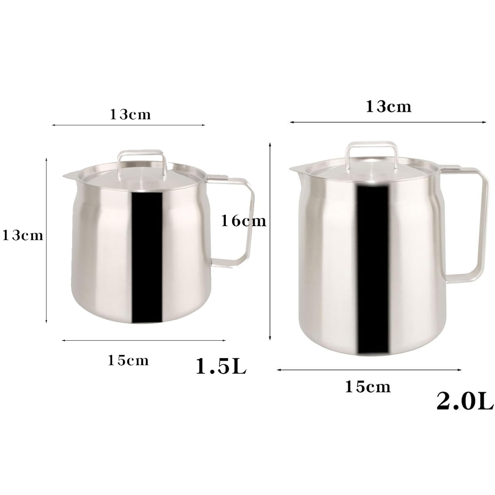 Recipiente de filtro de aceite versátil de acero inoxidable 304 de gran capacidad, olla de filtro de aceite de acero inoxidable, mini freidora de aceite de cocina y taza de filtro, tanque de red
