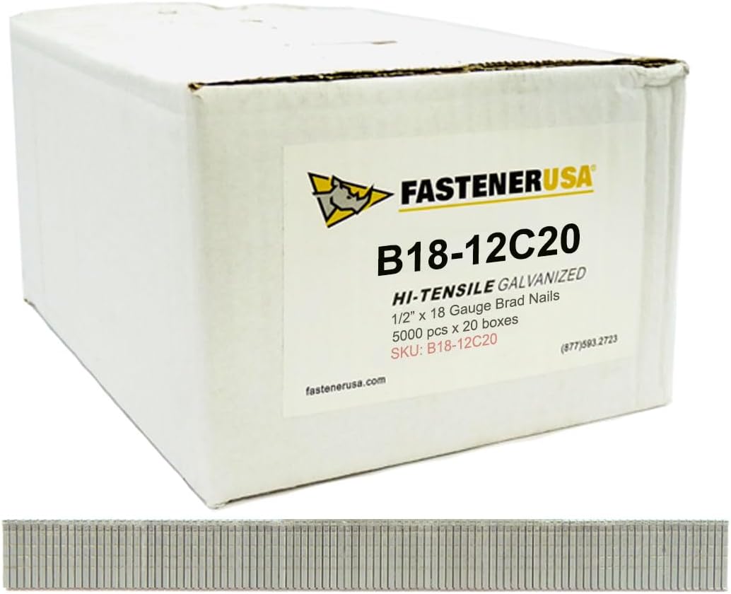 1/2" Brad Nails 18GA GALV 100,000ct