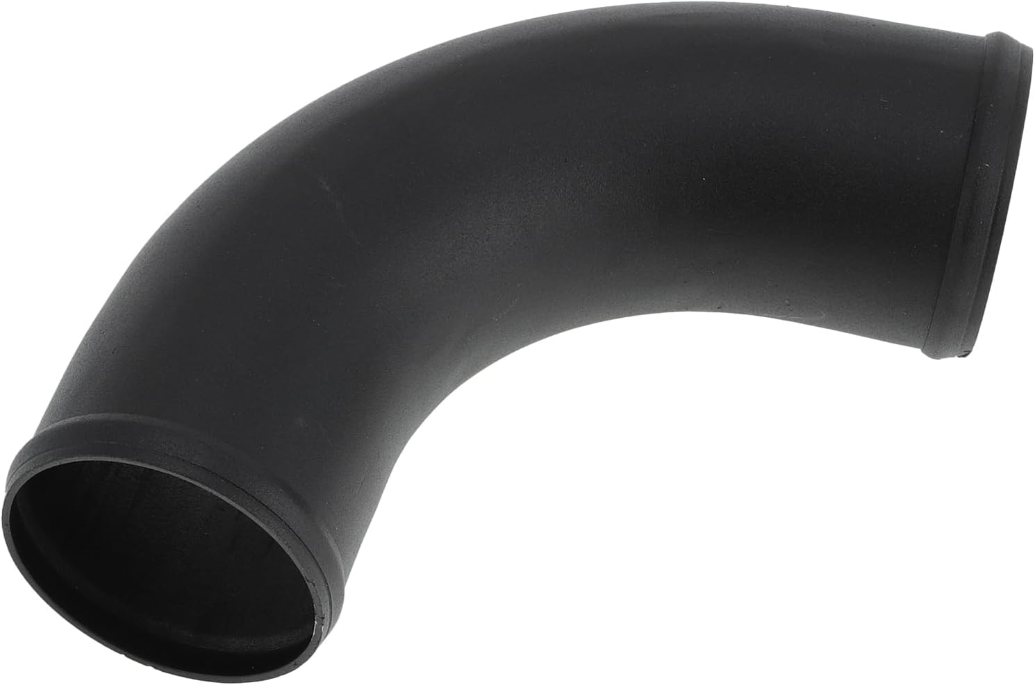 2.5" OD 90 Degree Bend 6064 Aluminum Alloy Tube Intercooler Pipe Surface Blasting Air Intake Connection Hose W/Double Bead Roll 5.9" Length Black