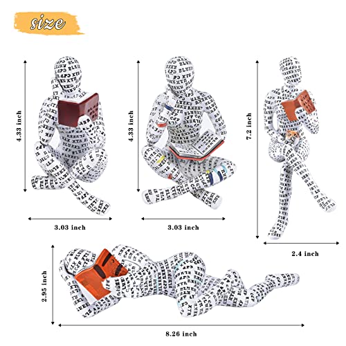 Qiyuda Home Decor Pulp Reading Women Thinker Statue Aesthetic Sculpture Room Decor Modern Abstract Decoration On Shelf Table Desk For Living Room Office Bedroom #TOP1