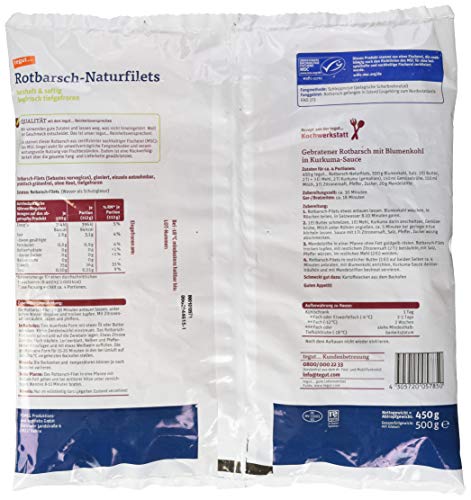 tegut... Rotbarsch Naturfilets 450 g(Tiefgefroren)