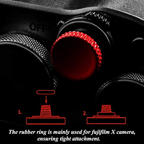 Image of Camera Shutter Button (2 Pack /Red) Upscale and Delicate Soft Shutter Release Button