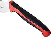 Vista 4 de Mercer Culinary Millennia Mango de color Cutlery 9" Cuchillo de pan con offset (borde ondulado) rojo