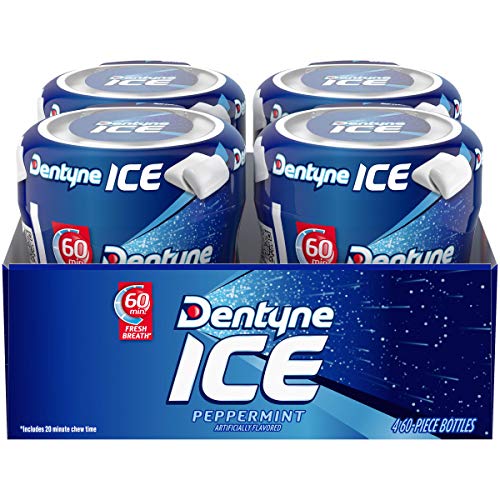 Dentyne Ice Peppermint Sugar Free Gum, 4  60pc bottles - SET OF 2