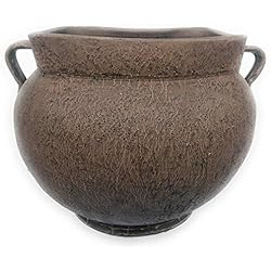 Maceteros Barro Rectangulares Maceta de barro rustica dos asas 4 PICOS G exterior e interior 25 cm x 30 cm