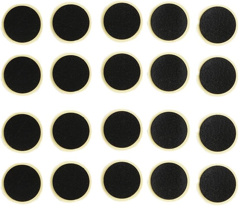Jinshining 20 Pcs Bike Tire Patch Kit,Glueless Bike Repair Patch, Round Bike Tube Patches,Bike Inner Tube Repair Kit,Bike Patch Kit for Road and Mountain Bikes Tires and Tubes