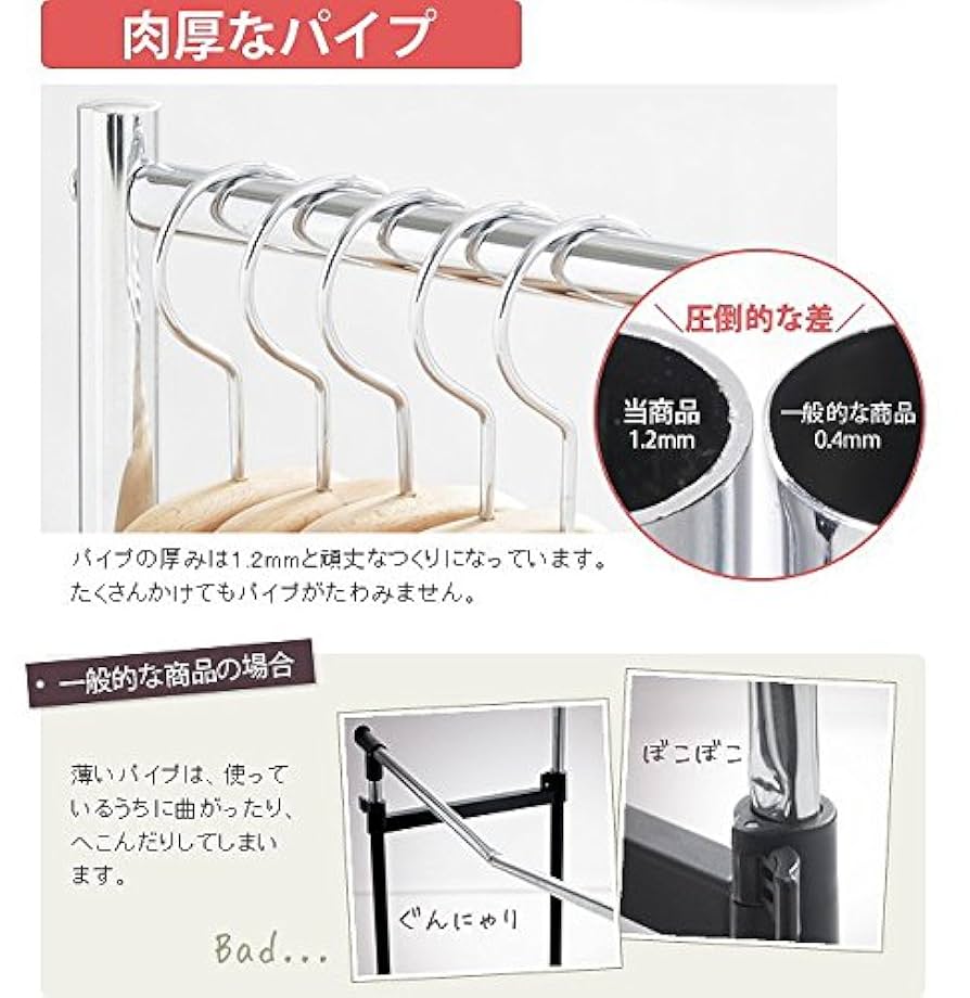 Amazon｜押入れ ハンガーラック 頑丈 伸縮 半間用 幅60cm-100cm