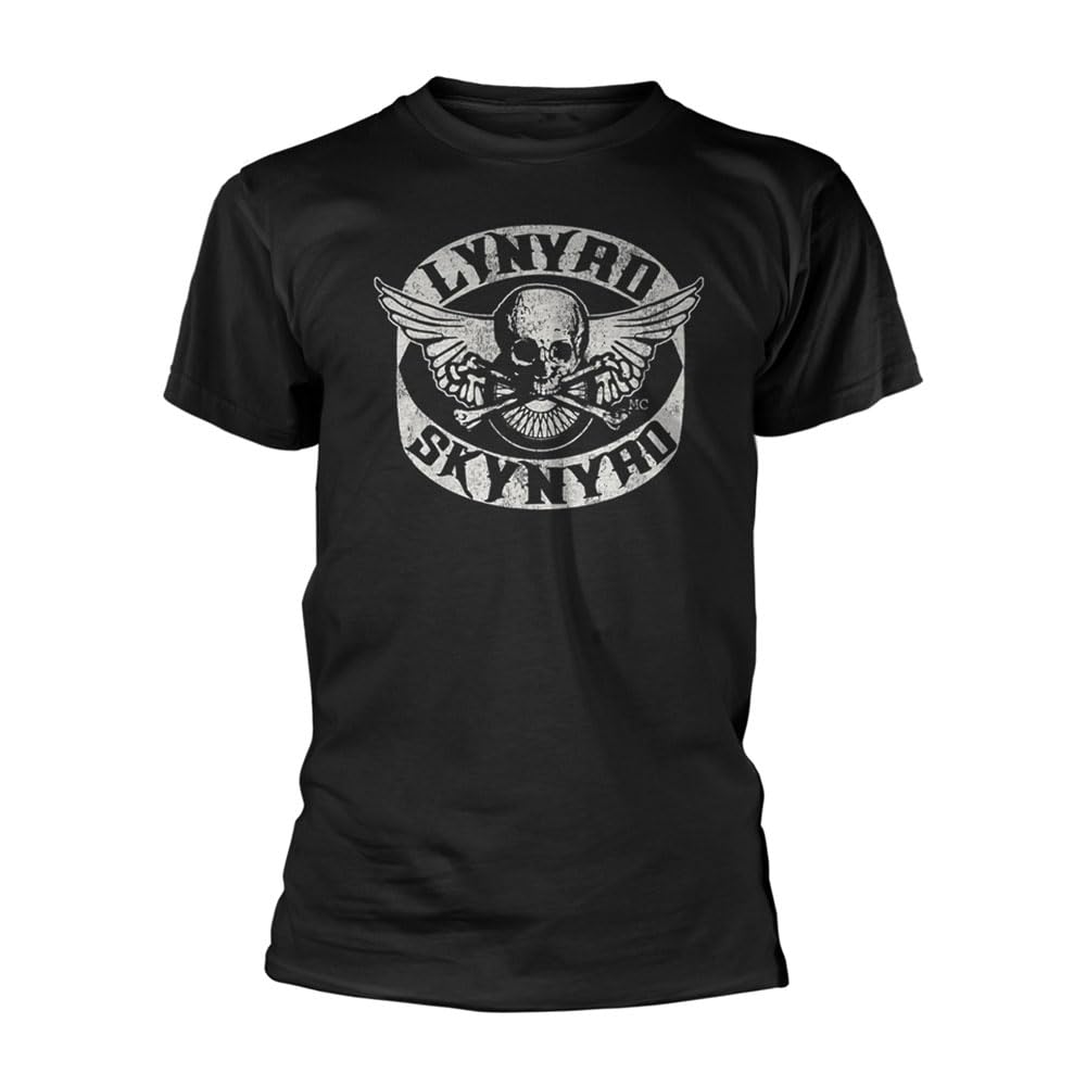 Lynyrd Skynyrd Men's Biker Patch T-Shirt Black, Black, XL