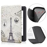 2 -❤ Matériau de la couverture Kindle: couverture en PU, douce, qui peut protéger complètement le kindle des rayures, de la saleté ou de l’usure. Texture de soie 3D, imperméable et résistante aux rayures, Le motif est clair et réaliste, anti-chute.