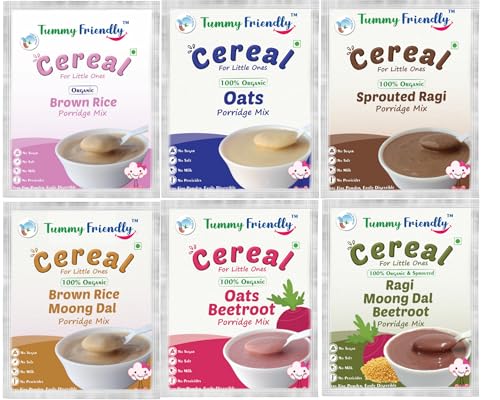 Image of TUMMY FRIENDLY Foods Certified Organic Porridge Mixes Trial Packs (6, Stage1n2-6x50g)