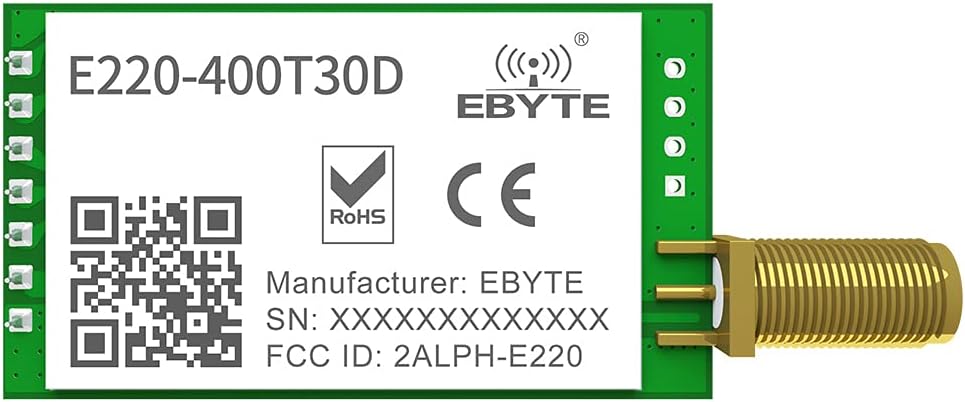 LLCC68 LoRa Wireless Serial Port Module 433MHz 470MHz UART 30dBm EBYTE E220-400T30D 10km Long Range Low Power Consumption Small Size Transceiver Transmitter Receiver