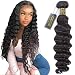 QTHAIR 12A Peruvian Virgin Hair Loose Wave 18 inch 100g 100% Unprocessed Loose Deep Wave Peruvian Human Hair Weave 1Bundle 100g Natural Black Color