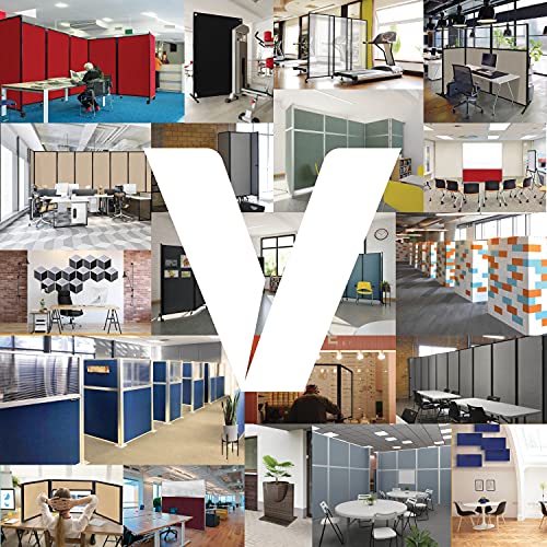 Versare Hush Panel Cubicle Kit 6' X 6' “U” Shape | W/Fluted Poly Window | Workstation Wall Partition | Privacy Desk Office Divider | Sound Dampening Fabric Panels Charcoal Gray #TOP6