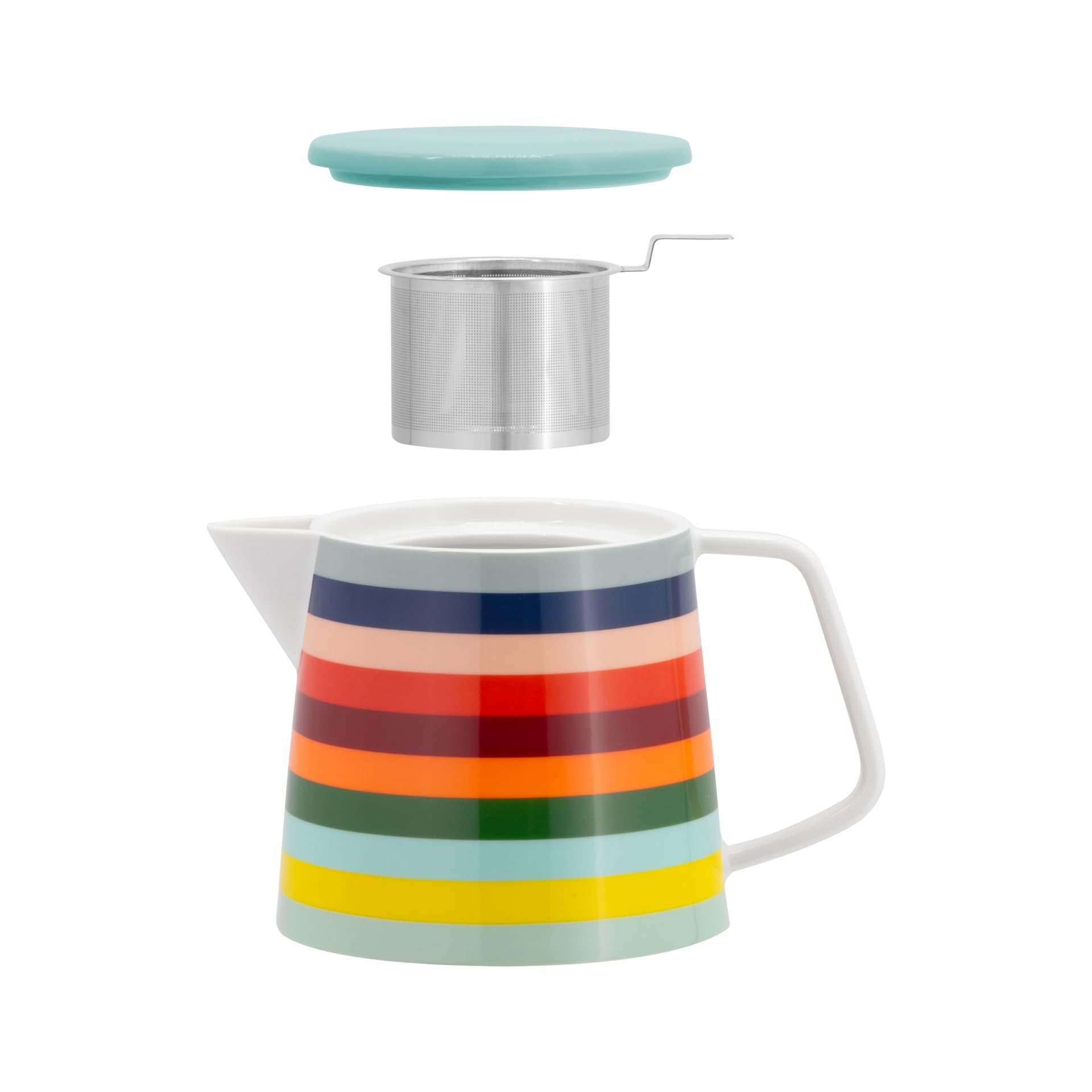 REMEMBER Tetera "Lorenzo" - Porcelana y acero inoxidable - 1,2 L