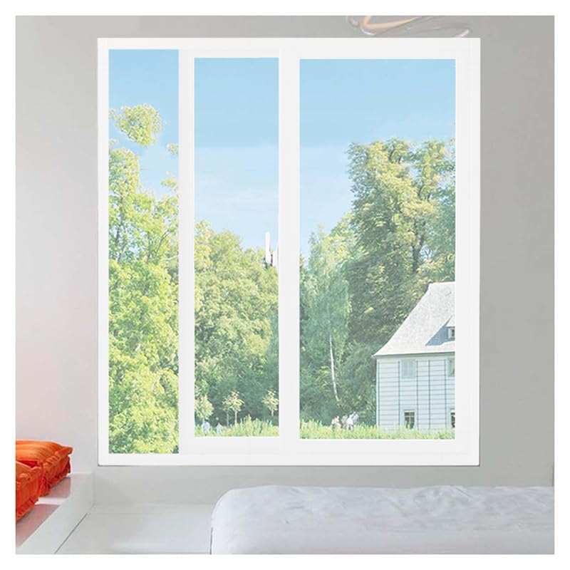 Reemplazo Ventana De Ventilación Horizontal Deslizante Ventana Empotrada Marco Aluminio Ventana Vidrio Templado Transparente para Apartamento Oficina(Blanco,60x40CM)