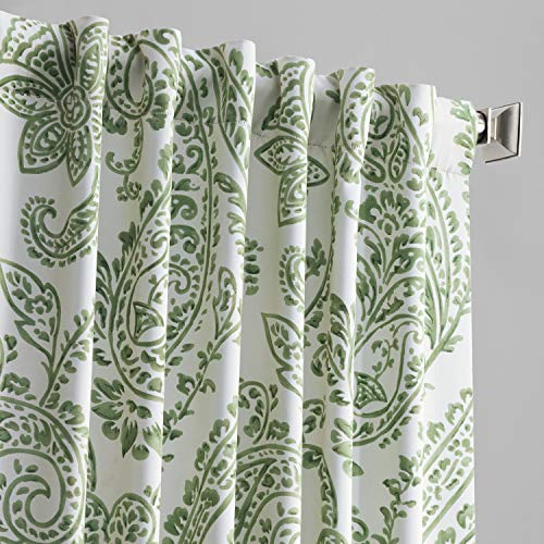 HPD Half Price Drapes Printed Room Darkening Curtain 50 X 84 (1 Panel), BOCH-KC16072B-84, Tea Time Green, W 50" x L 84" (1 Panels) - Image 4