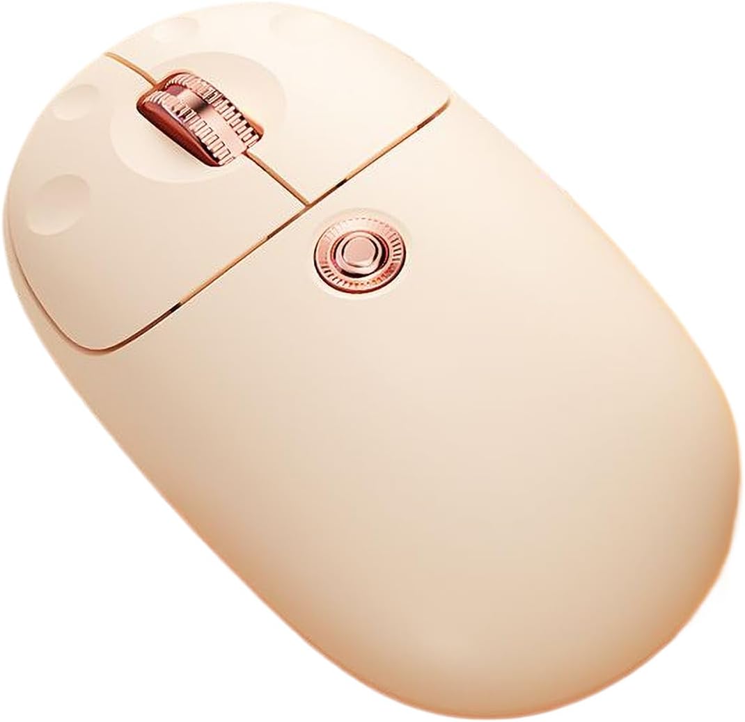 Cute Cat Paw Wireless Mouse Dual-Mode 2.4Ghz/Bluetooth 5.0 Silent Ergonomic Optical Mice 3-Level DPI USB-C Fast Charge Lightweight Kawaii for Girls/Kids/Office/Computer/Laptop, Cream