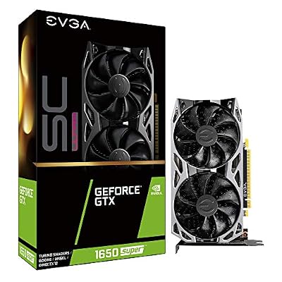 EVGA GeForce GTX 1650 Super SC Ultra Gaming, 4GB GDDR6, Dual Fan, Metal Backplate, 04G-P4-1357-KR (Renewed)