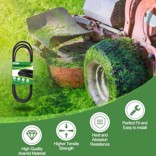 John Deere LT155 Drive Belt M126009 LT165 Mower Deck Heavy Duty Replacement Parts Lawn Tractor Mower Transmission Drive Belt 1/2" x 86" by Shvianvi - Image 2