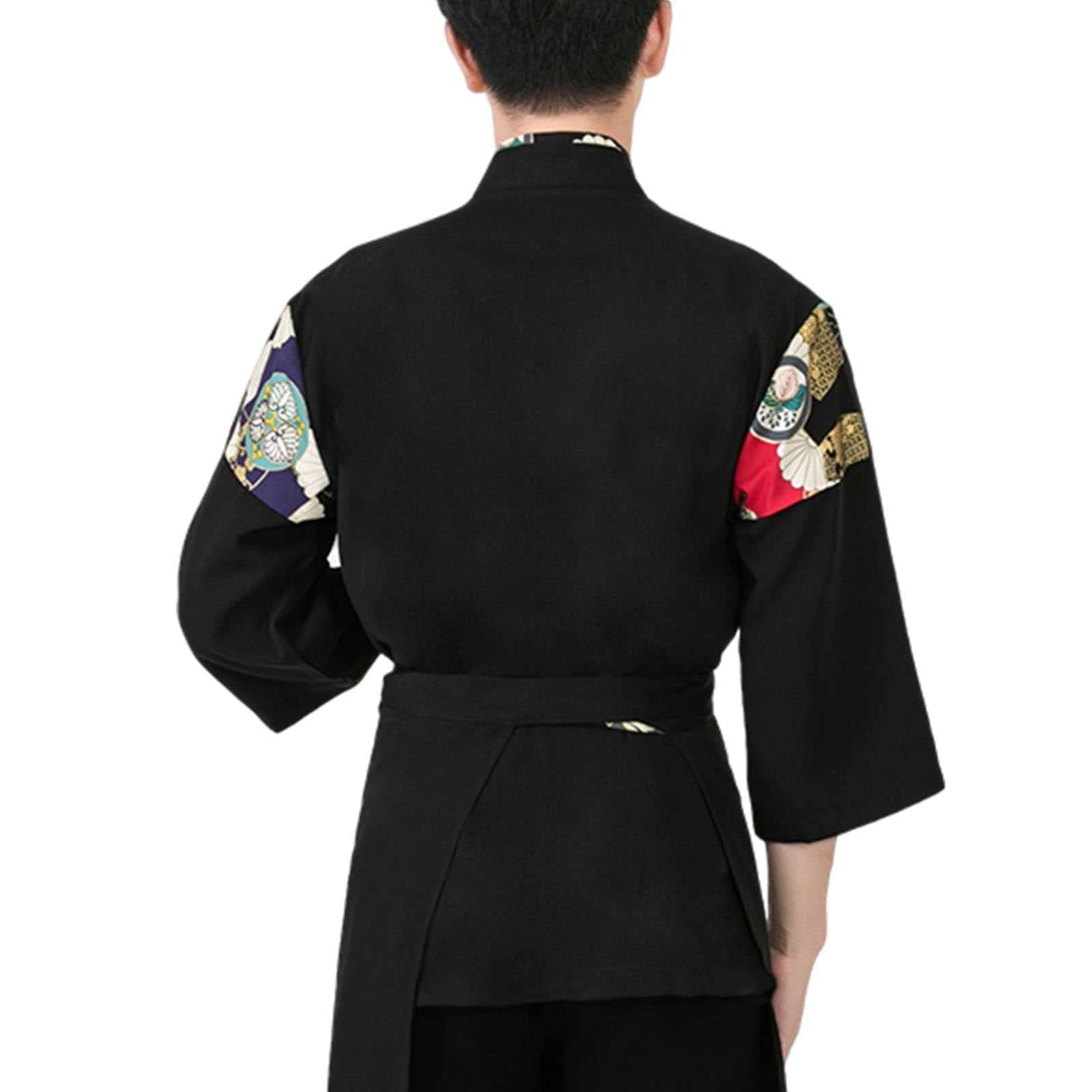 Kimono Kochjacke Herren Bäckerjacke Japanischer Stil Kellner Oben Arbeitskleidung Verschleißfest
