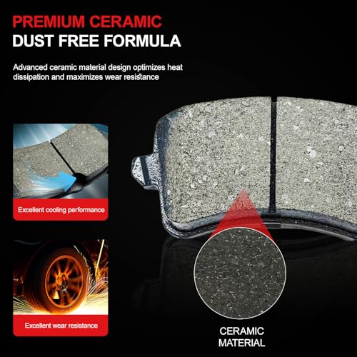 Image of Brake Pads Set fit For Lexus ES350 2007-2018,For Toyota Avalon 2008-2018,For Toyota For Camry 2007-2017 8PCS brake pads D1293 D1212 CCTECHMASS