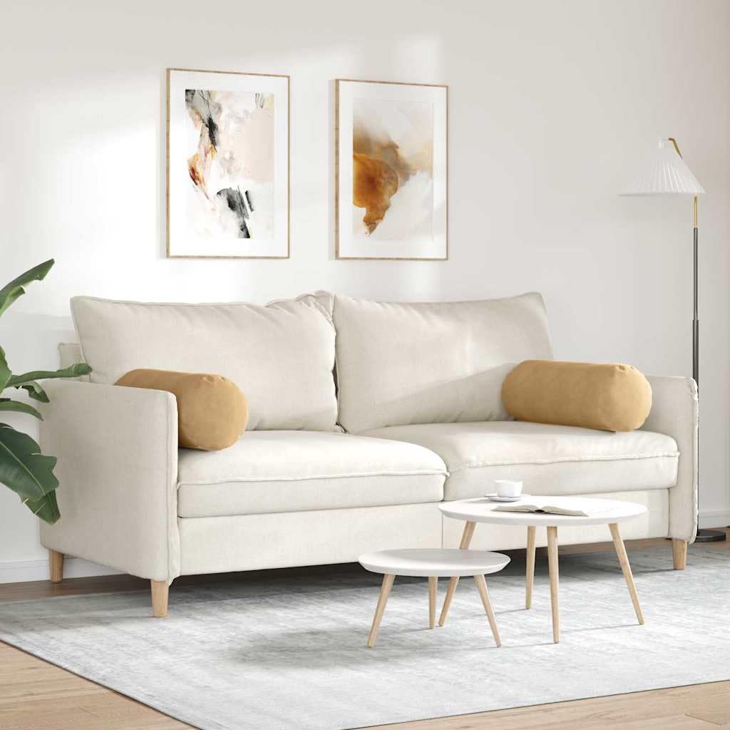 2er Set Bolsterkissen Braun 25 x 70 cm Cord Nackenrollen | Weiche Nackenrollen aus strukturiertem Cord für gemütliche Stunden im Wohnzimmer und Schlafzimmer. Mit Reißverschluss.
