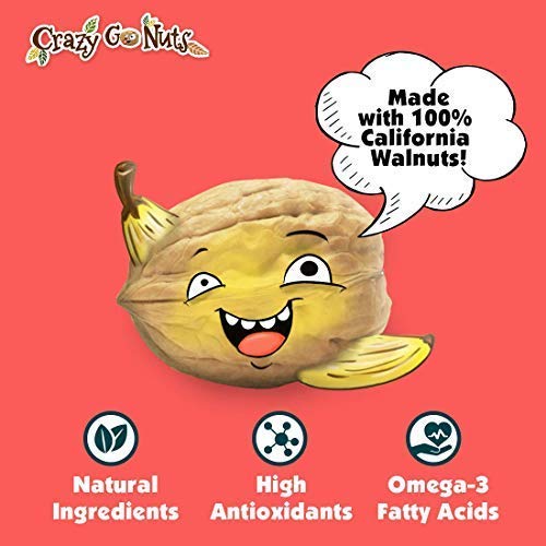 Crazy Go Nuts Walnuts - Banana, 8 oz (3-Pack) - Healthy Snacks, Vegan, Gluten Free, Superfood - Natural, Non-GMO, ALA, Omega-3 Fatty Acids, Good Fats, and Antioxidants