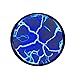 Plasma Disk, 2.5 Inches Glass Holiday Disco Party Fancy Home Portable Colourful Led Club Decor Sensor Lighting Plate Battery Powered Mini Pocket(Blue)